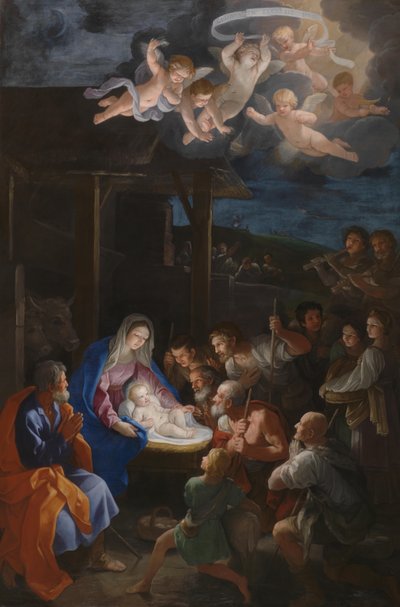 La Natividad en la Noche, 1640 de Guido Reni